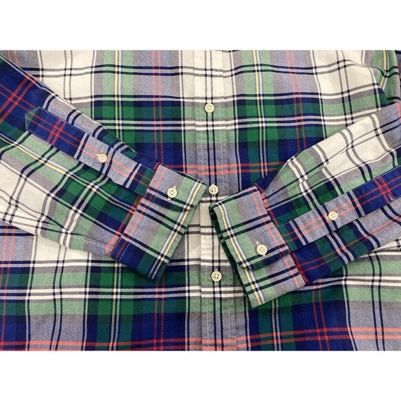 Ralph Lauren Shirt Men’s L Plaid Oxford Classic Fit Button Down Pony Logo - Picture 5 of 9